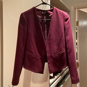 Topshop burgundy blazer size 2